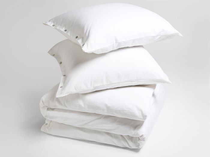 Parure de lit flanelle de coton blanc pur