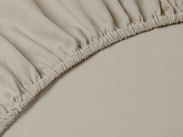 Hoeslaken katoen TENCEL™ sandy taupe