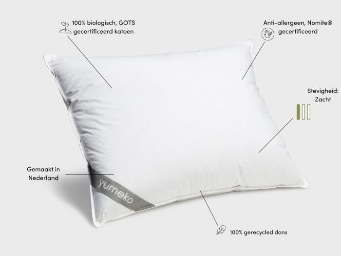 Kussen gerecycled dons 60x70 zacht