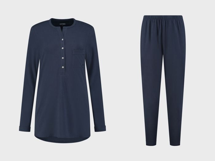 Pyjamaset dames jersey midnight blue