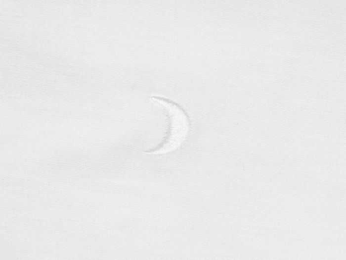 Taie d'oreiller satin de coton lune blanche